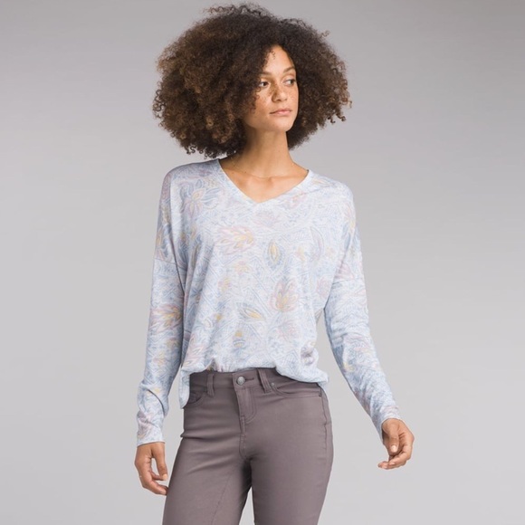 prAna Shiloh Top - NWT Women’s Organic Blue Sierra - Picture 1 of 5